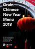 Grain Chinese New Year Menu 2018