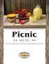 Table of Contents. Picnic Add-Ons Page 3. Picnic Packages Page 4. Build Your Own Picnic Page 5. Picnic Hors D oeuvres Page 8.