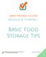 Basic Food Storage Tips