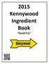 2015 Kennywood Ingredient Book. Small Fry