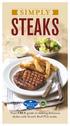 SIMPLY STEAKS. Your FREE guide to making delicious dishes with Scotch Beef PGI steaks.