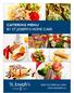 CATERING Menu BY ST. JOSEPH S HOME CARE