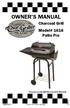 OWNER S MANUAL. Charcoal Grill Model# 1616 Patio Pro. Keep your receipt with this manual for Warranty. OM1616 C.1. & Char-Griller / A&J Mfg.