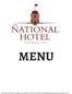 MENU. The National Hotel 98 High St, Fremantle (08)