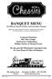 BANQUET MENU The Difference Between Ordinary and Extraordinary Banquets