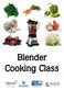 Blender Cooking Class