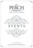 BINSEY VILLAGE OXFORD EVENTS THE PERCH, BINSEY LANE OXFORD OX2 0NG TELEPHONE: