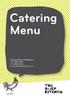 Catering Menu. The Daily Watermarc T F E