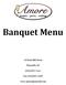 Banquet Menu. 18 West Mill Street. Plymouth, WI (920) Fax (920)