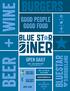 BEER WINE BLUESTAR GOOD PEOPLE GOOD FOOD OPEN DAILY JUST ASK. Available. Available. bluestardiner.ca. 8am - last Seating 10pm Unless otherwise stated