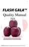 FLASH GALA Quality Manual 2018