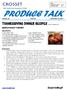 PRODUCE TALK. Volume 28 Issue 46 November 16, THANKSGIVING DINNER RECIPES (Source: Allrecipes.com)