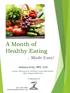 A Month of Healthy Eating