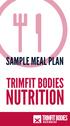 SAMPLE MEAL PLAN TRIMFIT BODIES NUTRITION HEALTH MADE EASY