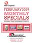 FEBRUARY 2019 MONTHLY SPECIALS INCLUDING CANDY, FOOD SERVICE & TOBACCO