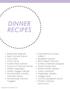 DINNER RECIPES. Copyright 2014 Core Athletica Inc.