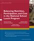 Balancing Nutrition, Participation, and Cost in the National School Lunch Program