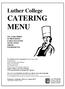 Luther College CATERING MENU