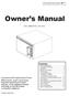 This manual covers model: JET* Owner s Manual FOR COMMERCIAL USE ONLY