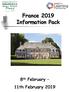 France 2019 Information Pack