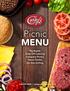Picnic MENU. Pig Roasts Drop Off Catering Company Picnics Home Parties On-Site Grilling corkyscatering.com