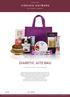 DIABETIC JUTE BAG. Presented in a purple jute bag containing: