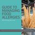 GUIDE TO MANAGING FOOD ALLERGIES