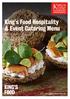 King s Food Hospitality & Event Catering Menu External customers