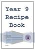 Year 9 Recipe Book NAME: For practical lessons you must:-