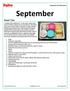 September. Snack Time. September 2013 Newsletter