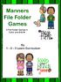 Manners File Folder Games