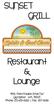 SUNSET GRILL. Restaurant & Lounge Point Fosdick Drive NW Gig Harbor, WA Phone: Fax: