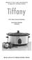 PRODUCT USE, CARE AND SERVICE WARRANTY INSTRUCTIONS. 6.5L Slow Cooker Stainless. Instruction Booklet SC65SS