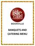 BANQUETS AND CATERING MENU